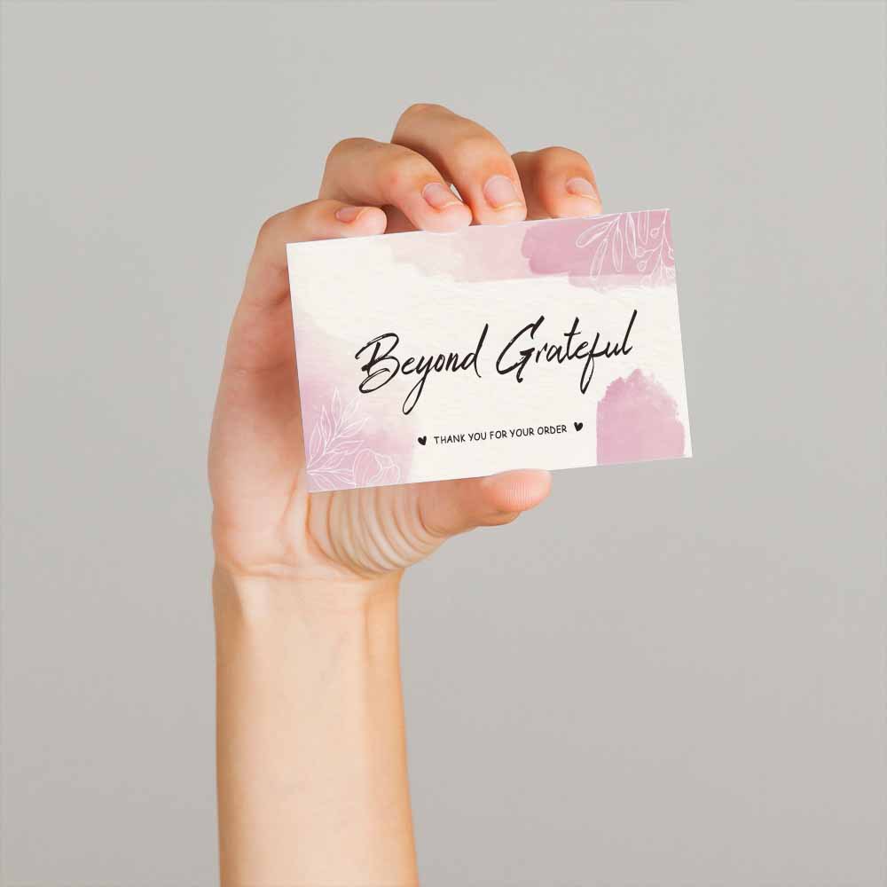 Cross-Border Wholesale Simple Thank You Card Coated Paper Card Thank You Gift Card Packaging English Card