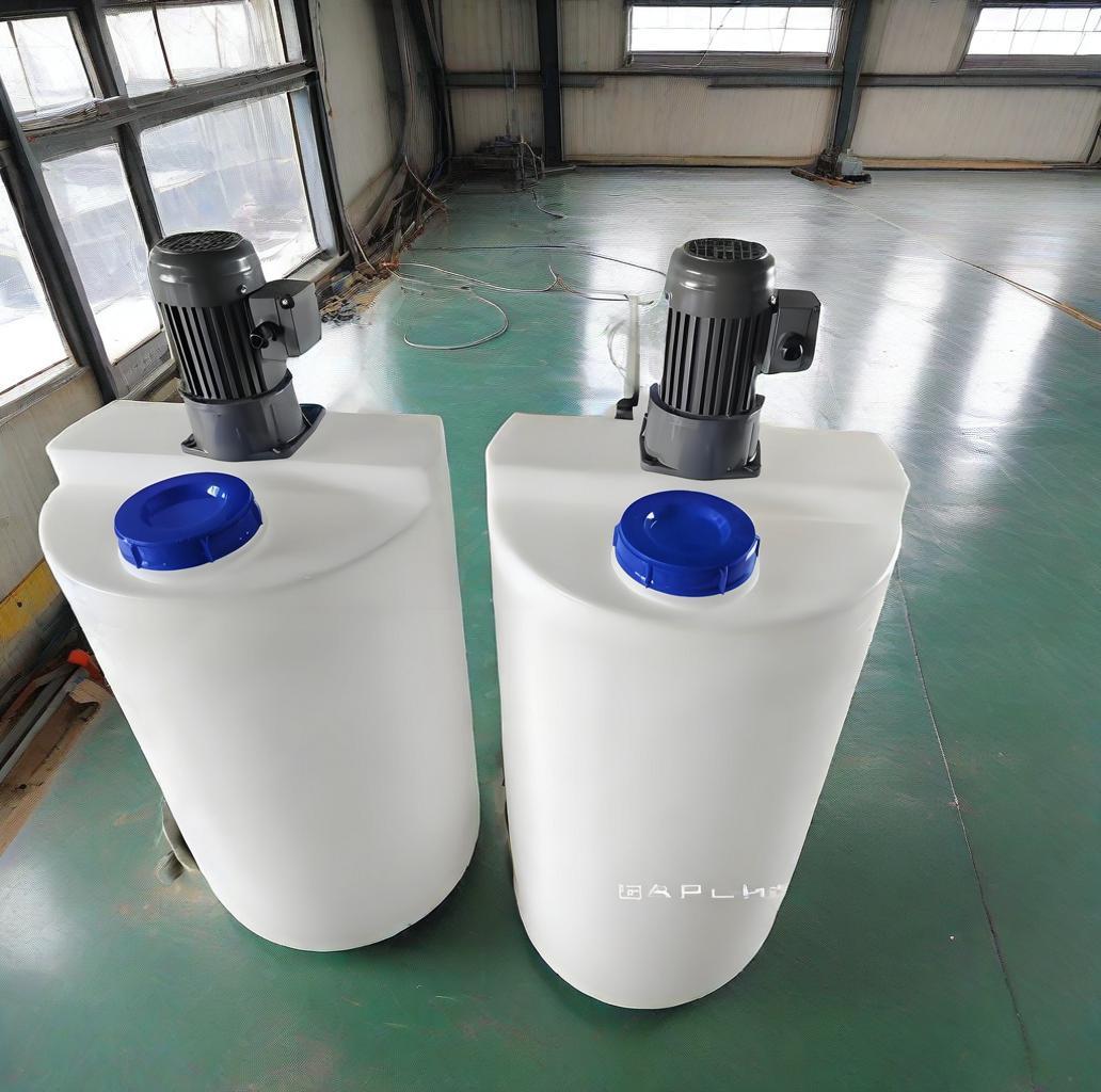 500L Plastic Mixing Tank High-Efficiency Decolorizing Flocculant Mixing Barrel Pe Acid and Alkali Resistant Dosing Tank Water Treatment Agent Barrel