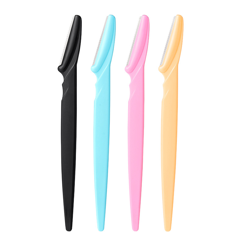 Novice Simple Eyebrow Knife Eyebrow Scraper Stainless Steel Blade Macro Eyebrow Scraper Fixed LOGO Beauty Makeup Tool Razor