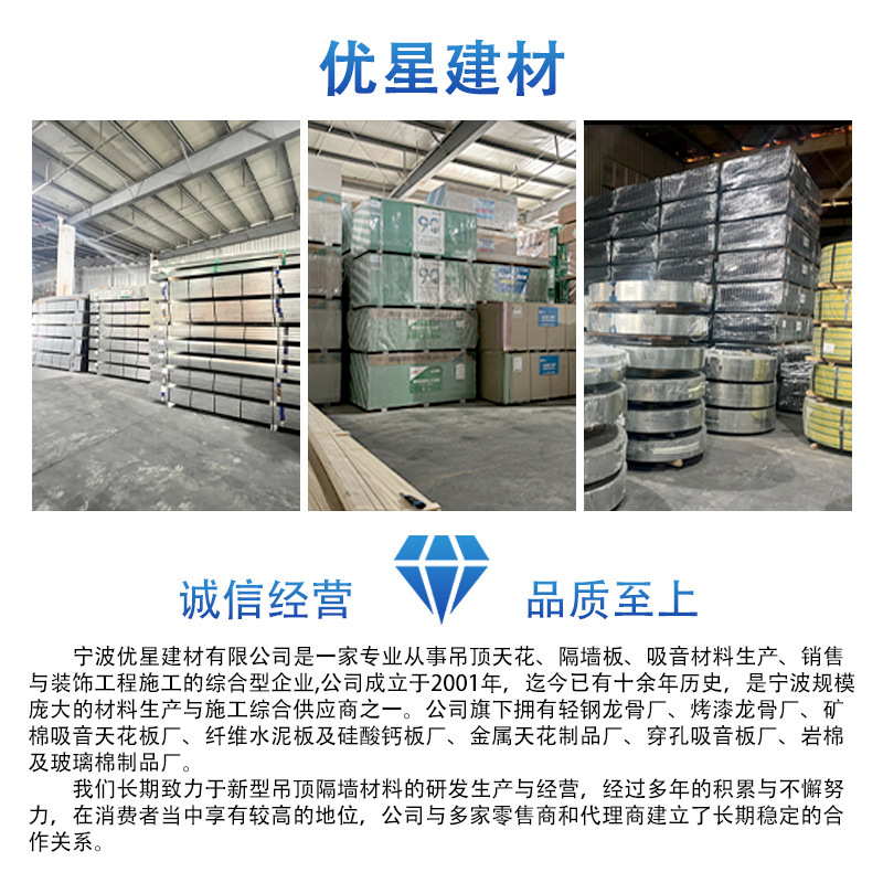 Wholesale Taishan Gypsum Board Waterproof, Moisture-Proof and Fire-Resistant Indoor Ceiling Ceiling Decoration Material Paper Gypsum Board