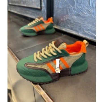 2024 Summer Sports Shoes Thick-Soled Shoes Ins Super Popular Casual Versatile Waffle Shoes Retro Men's Shoes Xk