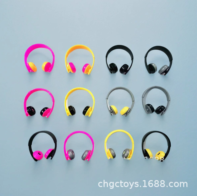 25-Color Mini Earphone Accessories Milk Tea Shop No. 8 Duck Earphones Headset Little Yellow Duck Pretend Play Toy Accessories