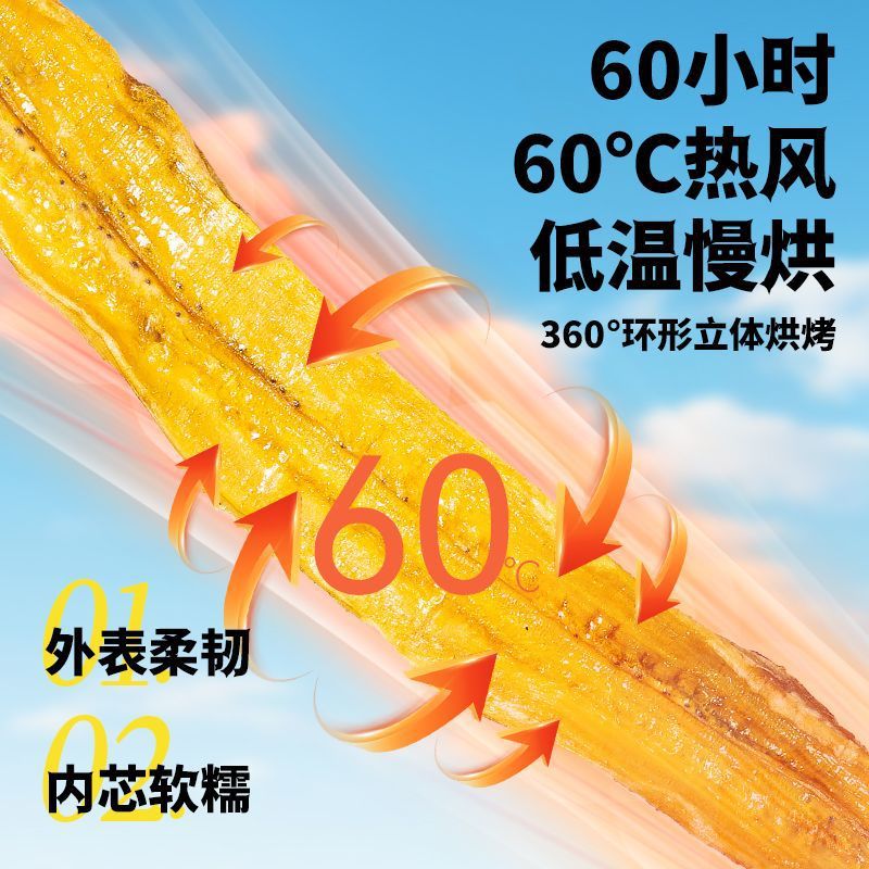 Xishuangbanna Specialty Dried Bananas, Roasted Non-Fried Snacks, Preserved Fruit Slices, Soft, Glutinous and Sweet, Wholesale