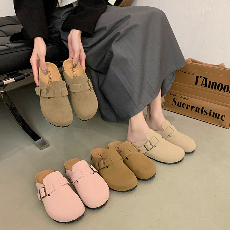 Легкие и рекомендуемые тапочки без каблука, толстая подошва, новый стиль для весны и лета 2025