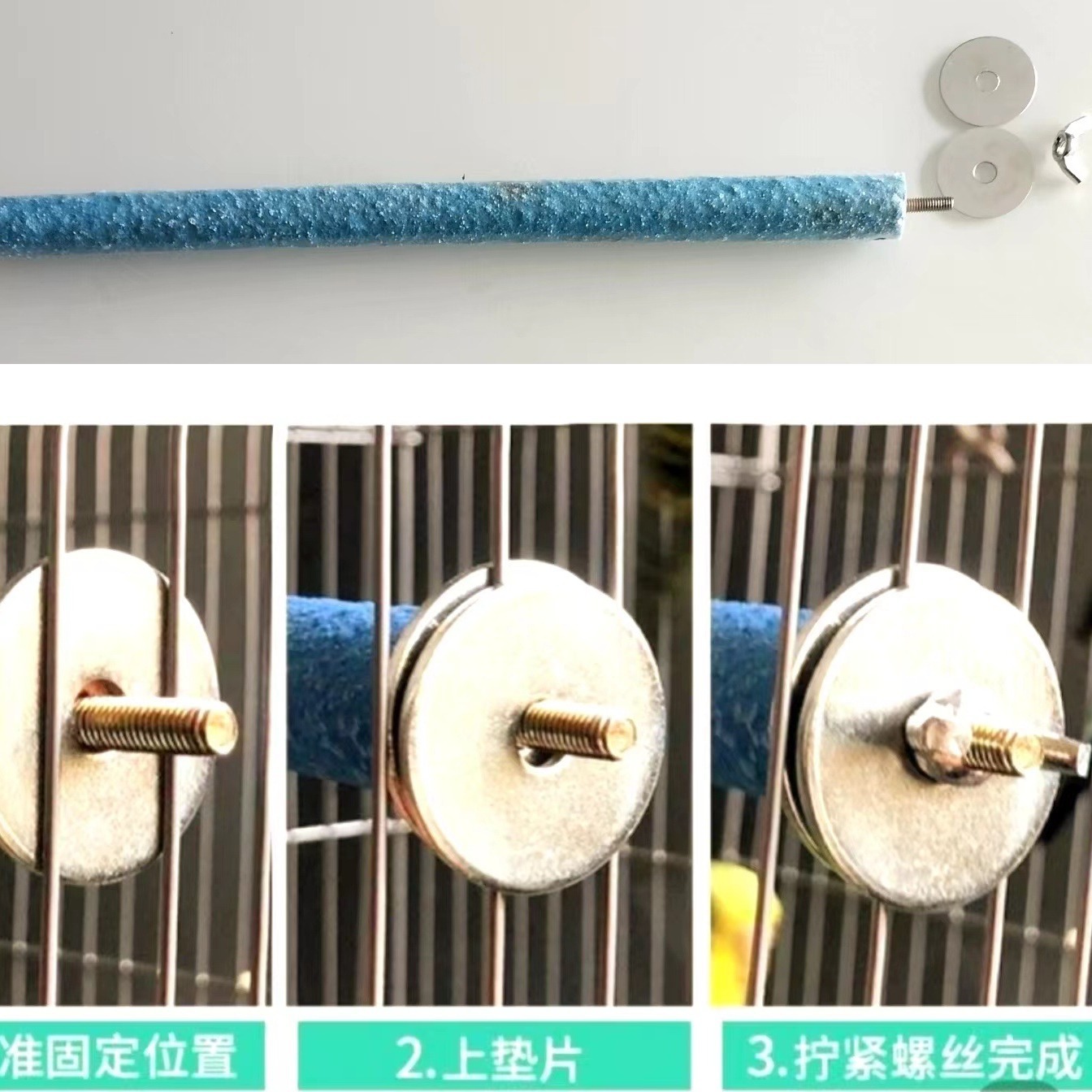 Parrot Scrub Stick Standing Pole Bird Claw Grinding Feeding Molar Scrub Stick Standing Stick Starling Frosted Stick Standing Pole Bird Standing Frame