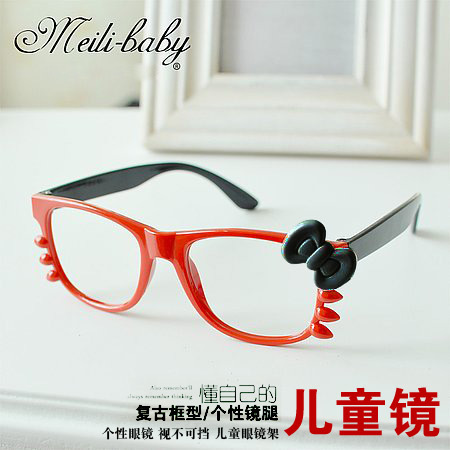 Color children's glasses frame KT cat cat bow knot glasses frame children's glasses baby glasses children's glasses frame