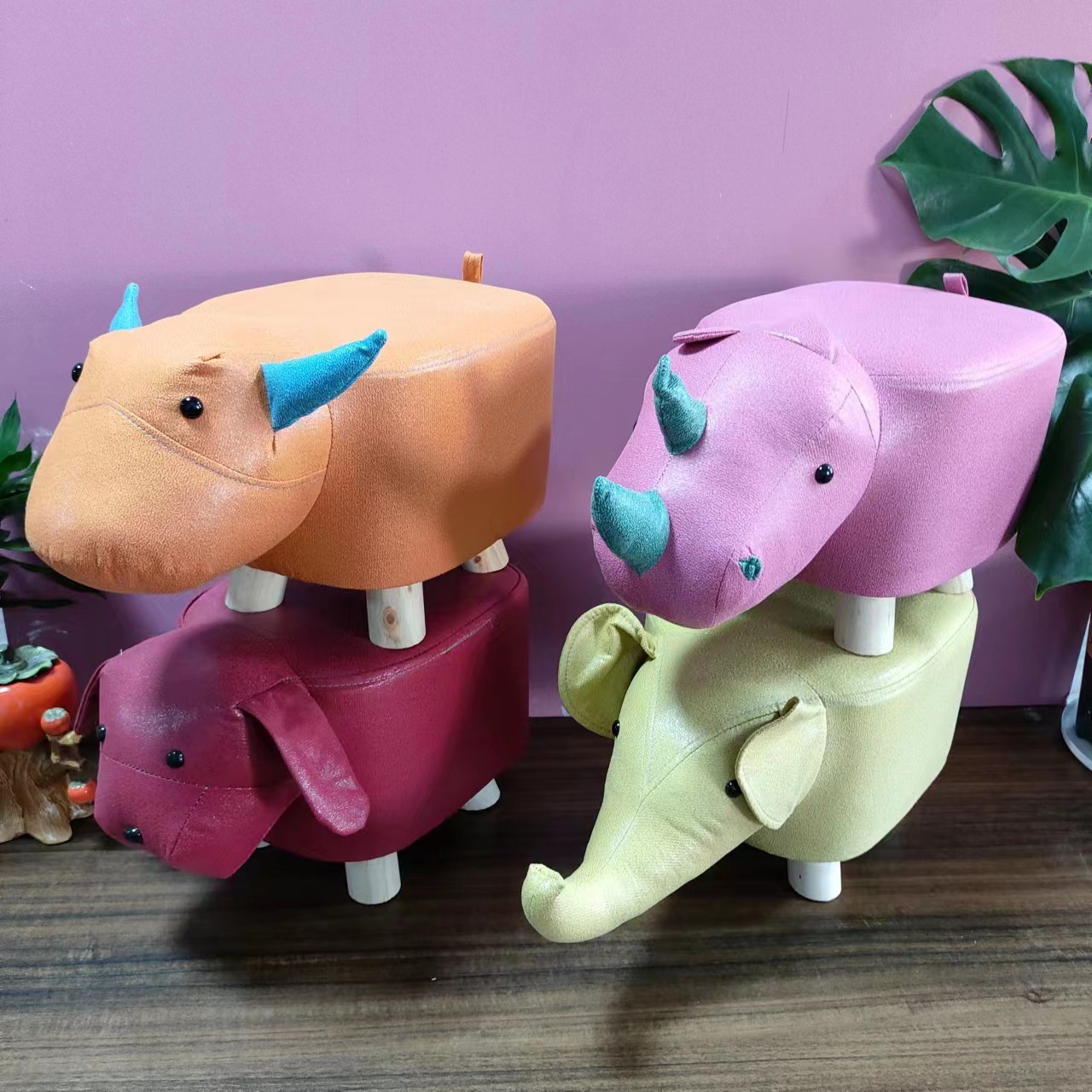 Wholesale Technology Cloth Animal Stool Cartoon Stool Children's Stool Activity Gift Stool Print logo Home Sofa Shoe Changing Stool