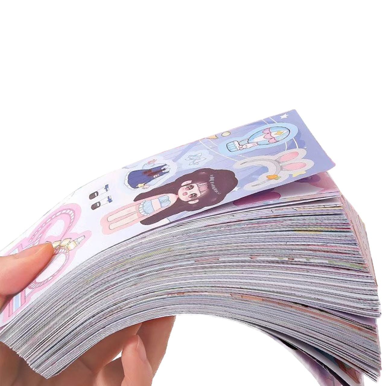 New Cute Cartoon Scene Sparkling Princess Makeup Change Girl Children's Decorative Educational Toy Sticker Dress Up Sticker