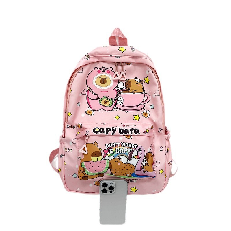 Kapi Bala Backpack Junior High School and Primary School Students Schoolbag Large Capacity Backpack Cute Lightweight All-match Student Bag