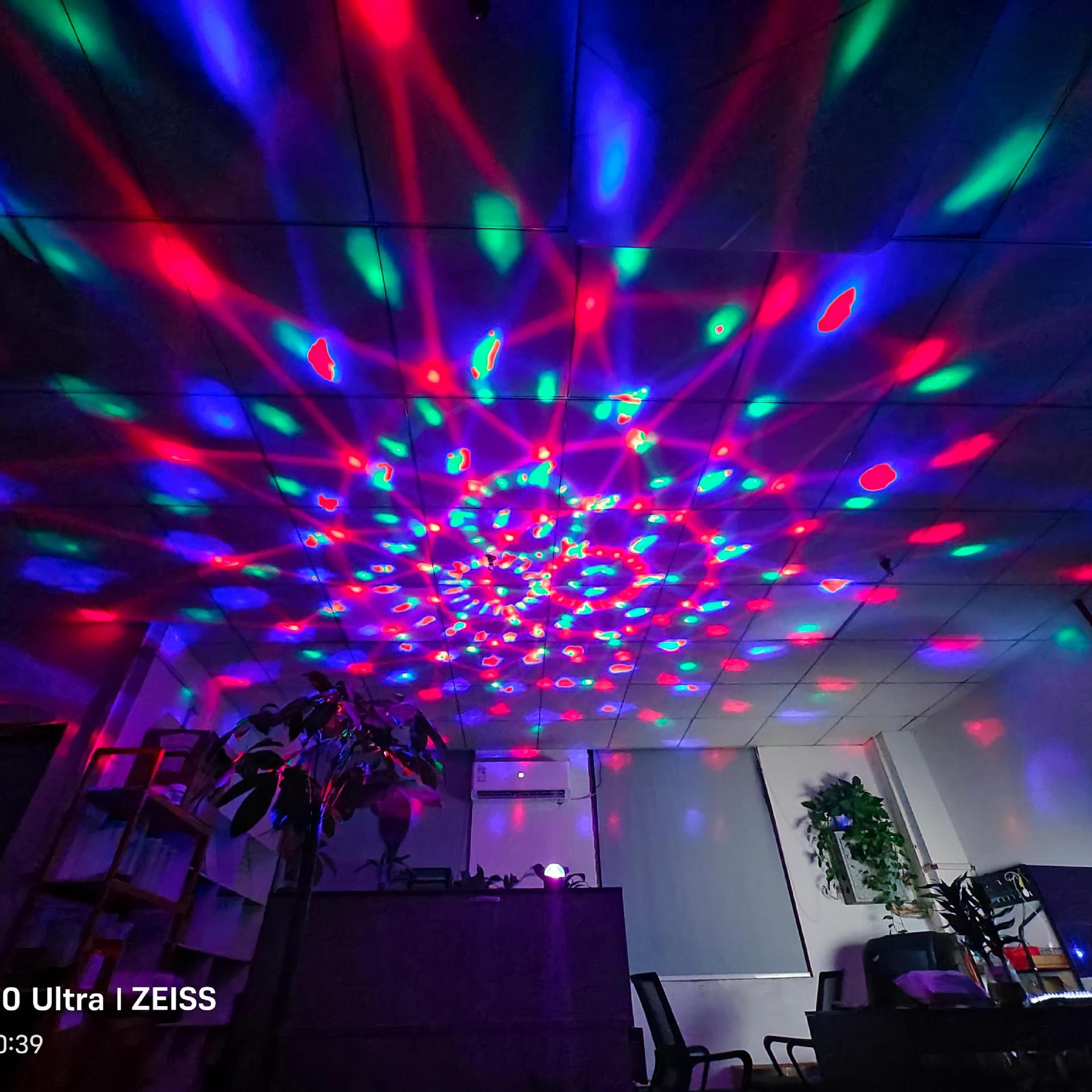 Cross-Border Export Specializes in Led Crystal Stand Magic Ball Multicolored Lights for Halloween and Christmas Atmosphere, Flashing Stage Lights