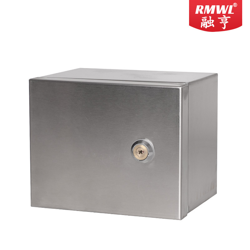 Outdoor Electric Vehicle Stainless Steel Waterproof Charging Box Household Distribution Box Surface-Mounted Empty Box with Lock Anti-Theft Box Outdoor