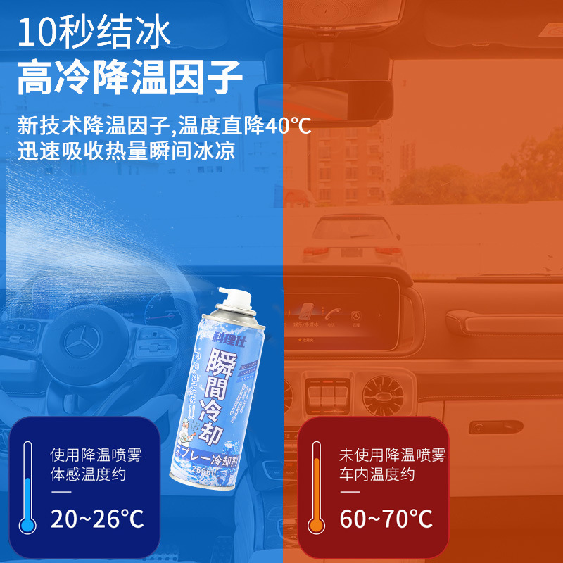 Cooling Spray for Sports in Summer, Instant Cooling in the Car, Rapid Cooling and Refrigeration, Portable to Prevent Heatstroke