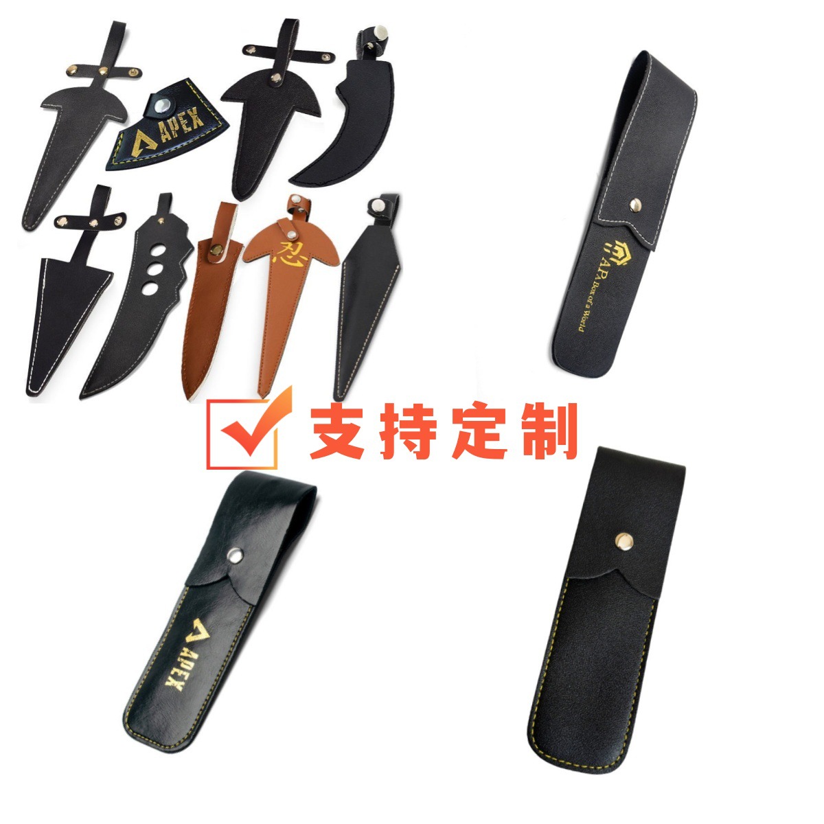 Все виды оружия вокруг игры нож Asma четыре поколения ножа-бабочки ручной работы с кожаным чехлом