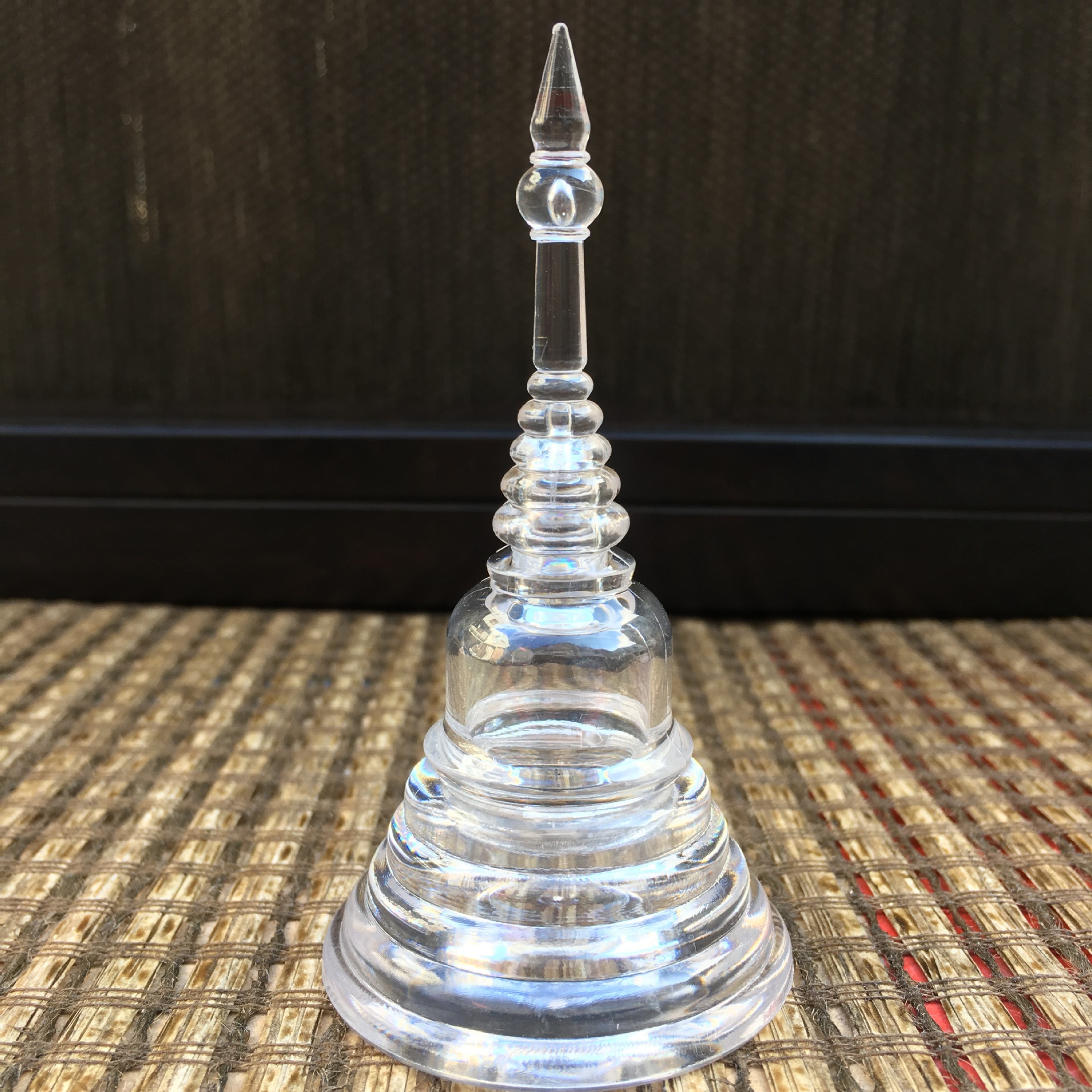 Small stupa stupa empty stupa plastic Thai gau acrylic crystal low price circulation transparent box Tower