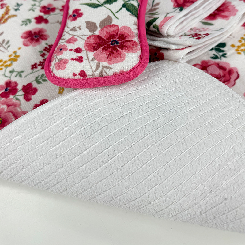 Factory Cross-Border Amazon Hot-Selling Custom Printed Pattern Logo Full Polyester Microfiber Water-Absorbent Kitchen Towel