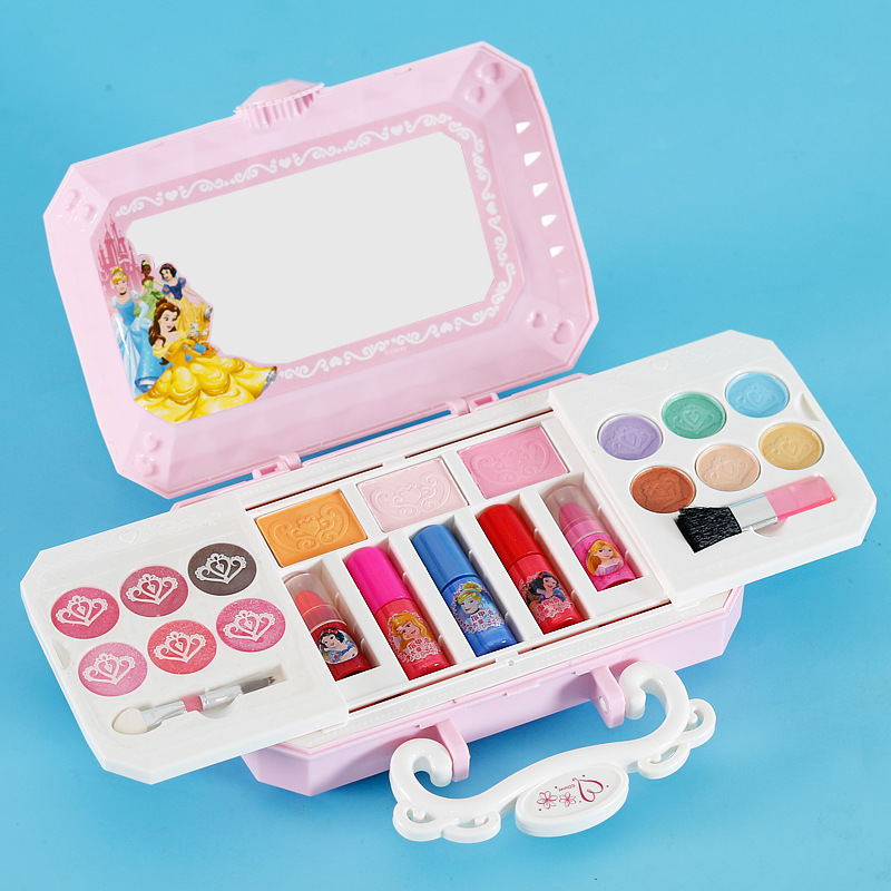 Disney Elsa Children Princess Cosmetics Little Girl Stage Performance Makeup Box Set Birthday Gift Toy