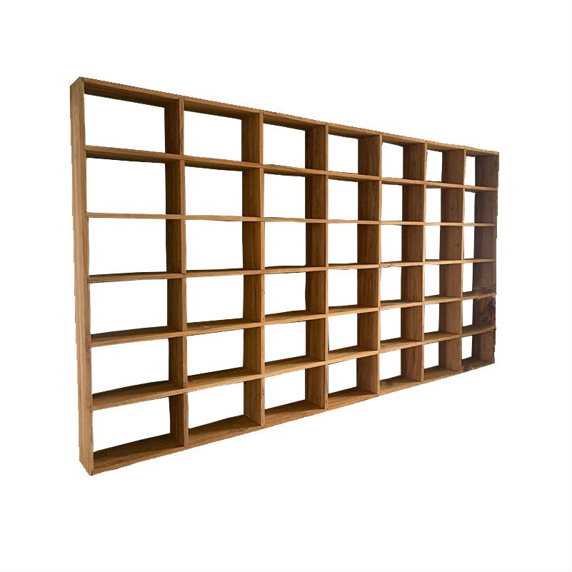 Wholesale old elm wood bookshelf new Chinese style Duobao Pavilion antique shelf solid wood bookcase lattice shelf full wall bookshelf
