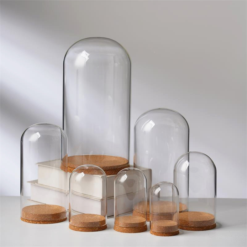 Cross-border Eternal Flower Dust Cover Clay Wool Felt Hand-made Blind Box Storage diy Cork Dried Flower Glass Cover