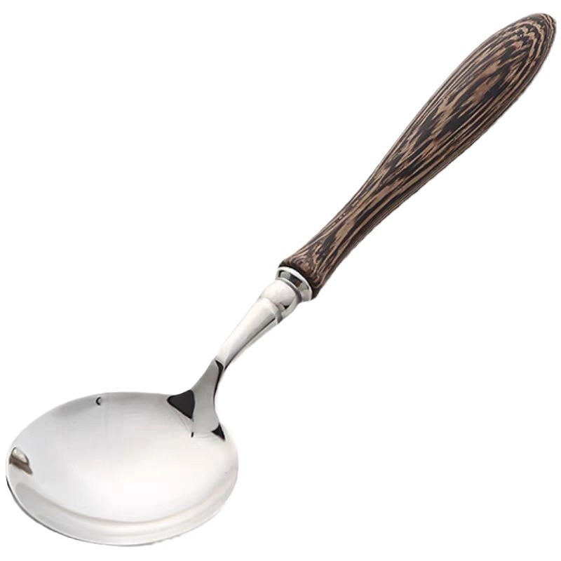 Hotel Steak Dessert Steak Knife, Fork and Spoon Set Accessible Luxury Stainless Steel Chicken Wing Wood Rosewood 304 Tableware Wholesale