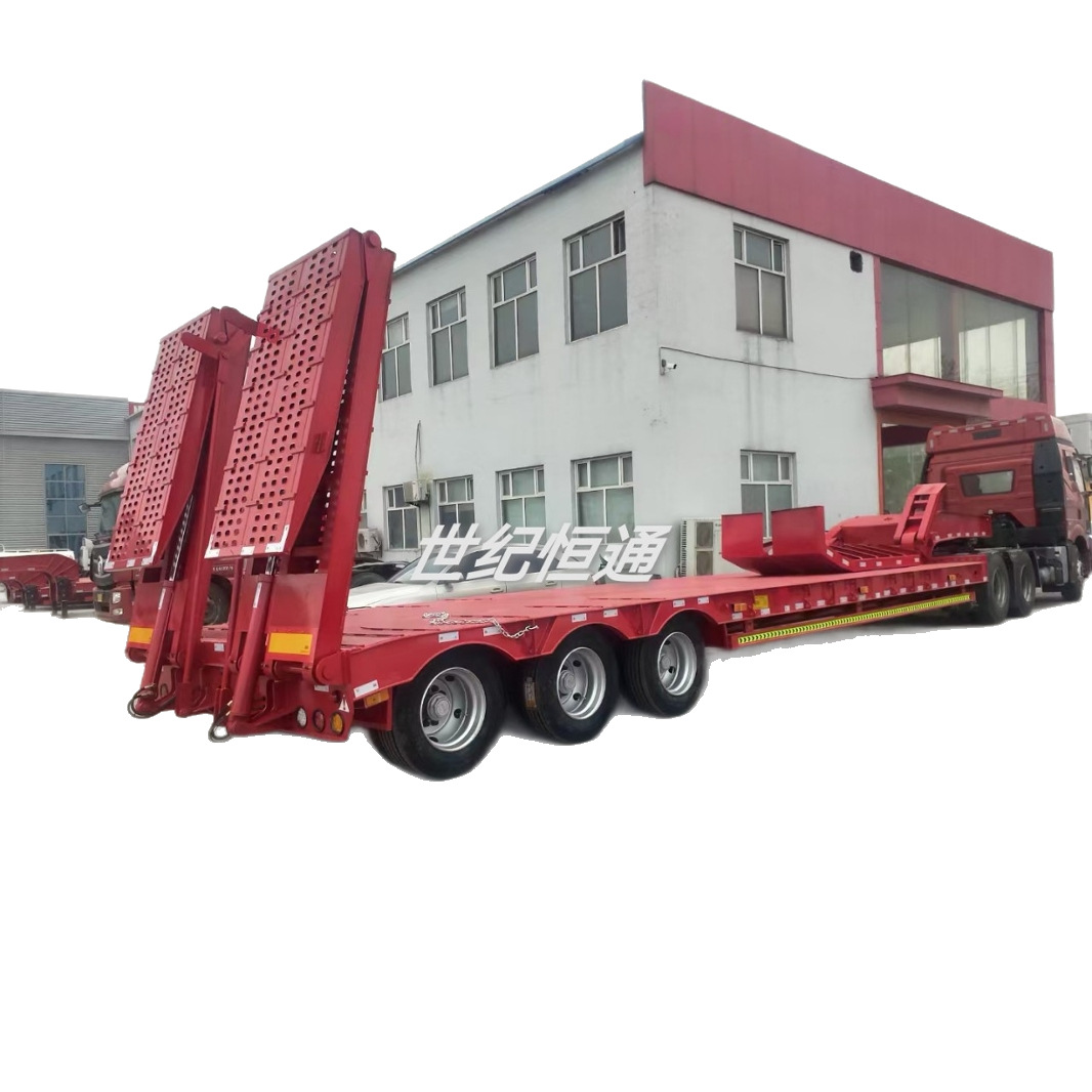 Supply 13m Lowbed Semi-Trailer Three-Line Six-Axle Lowbed Transporter Large Equipment Transporter