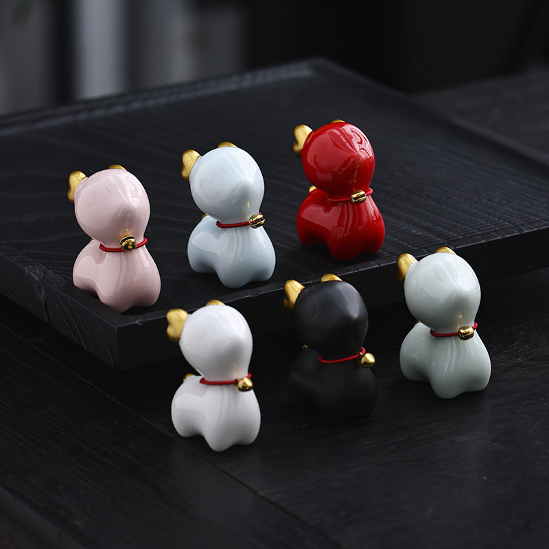 Креативное керамическое украшение, олень, мини-ландшафт, аксессуары для чайного сервиза