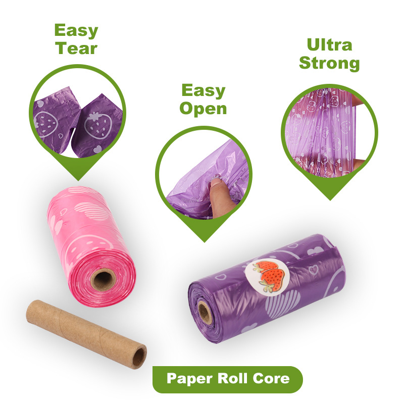 Amazon cross-border pet pickup bag fully degradable compostable pet garbage bag corn shit bag dispenser