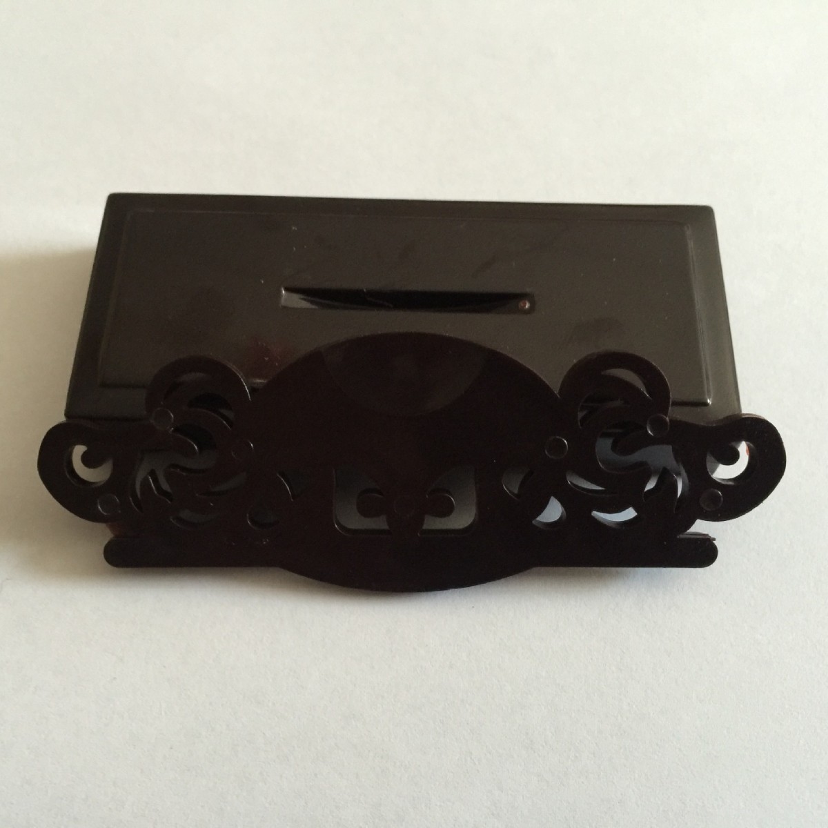 Imitation Mahogany Plastic Fan Stand Folding Fan Base Chinese Paper Fan Display Floor-Standing Display Stand Fan Fan Base Wholesale