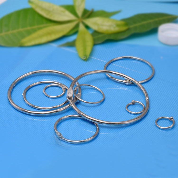 Binding Iron Ring Book Ring Loose-leaf Iron Ring Opening Buckle Activity Ring This Book Card Ring DIY Storage Clip Binding Iron Ring