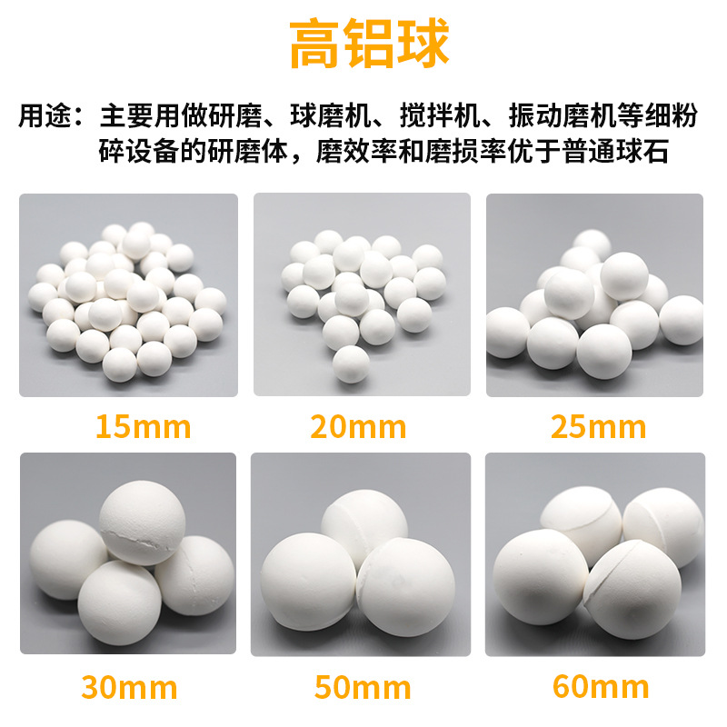 Ball Grinder Can Grinder 92/95 Alumina Ceramic Ball 0.5-80mm Ceramic Glaze Grinding High Aluminum Ball