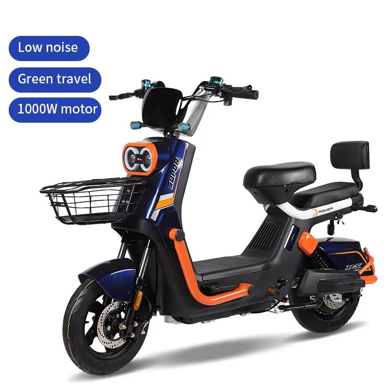 New Vietnamese Warehouse Fashion Electric Motorcycle High Carbon Steel 14inch Men's and Women's Commuter Electric Bicycle