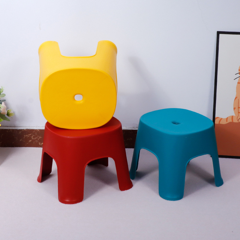 Plastic Stool Household Wear-resistant Non-slip Shoe Changing Stool Kindergarten Small Stool Children's Adult Chair Advertising Gift Stool