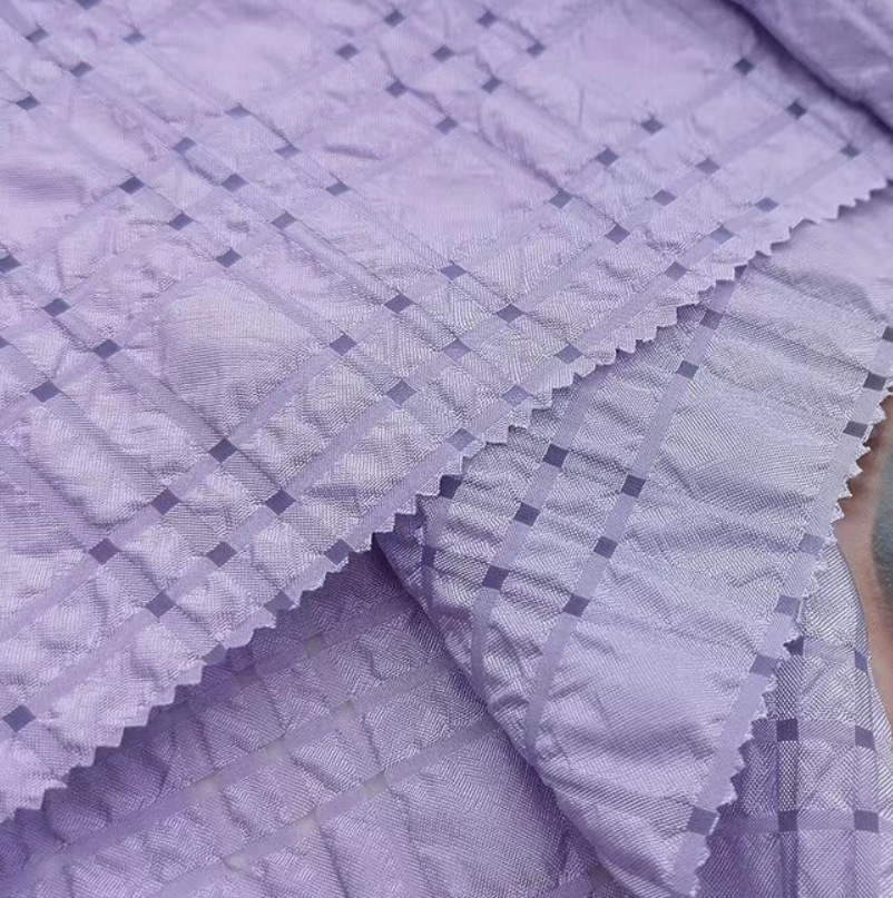 Romar crinkle chiffon woven fabric texture tulle jacquard tutu skirt headdress fashion top fabric