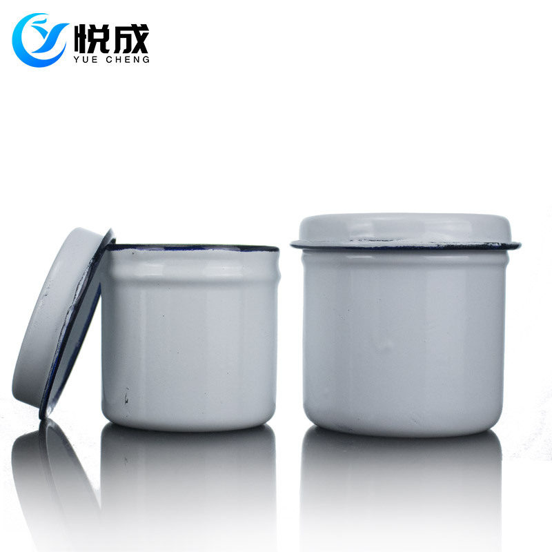Laboratory Alcohol Disinfection Cotton Tank Disinfection Tank Enamel Ointment Tank with Lid Enamel Tank Enamel Ointment Tank