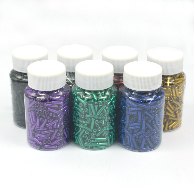 Bicycle variable speed brake wire core cap aluminum alloy anode color gorgeous road car wire pipeline tail cap