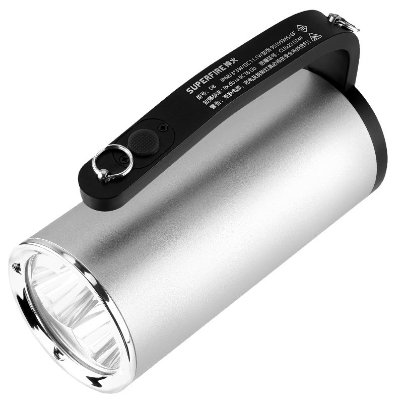 Shenhuo Explosion-Proof Strong Light Fire Tunnel Flashlight Waterproof Construction Site Satchel Searchlight Lighting D8 Satchel Light