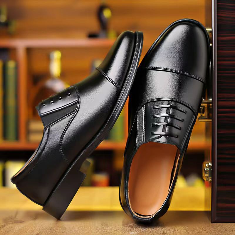 Leather shoes men's spring and autumn work shoes 45 business formal men's shoes three joints a pedal wholesale a generation of hair