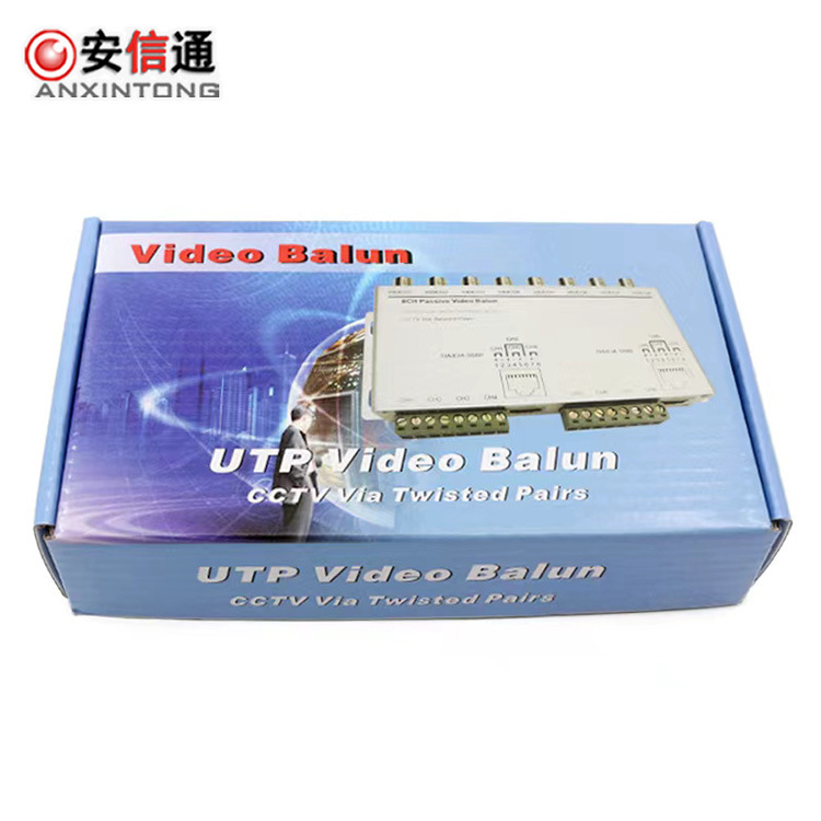 Monitoring passive transmitter 8-way twisted pair transmitter BNC to RJ45 network cable transmitter HD transmitter