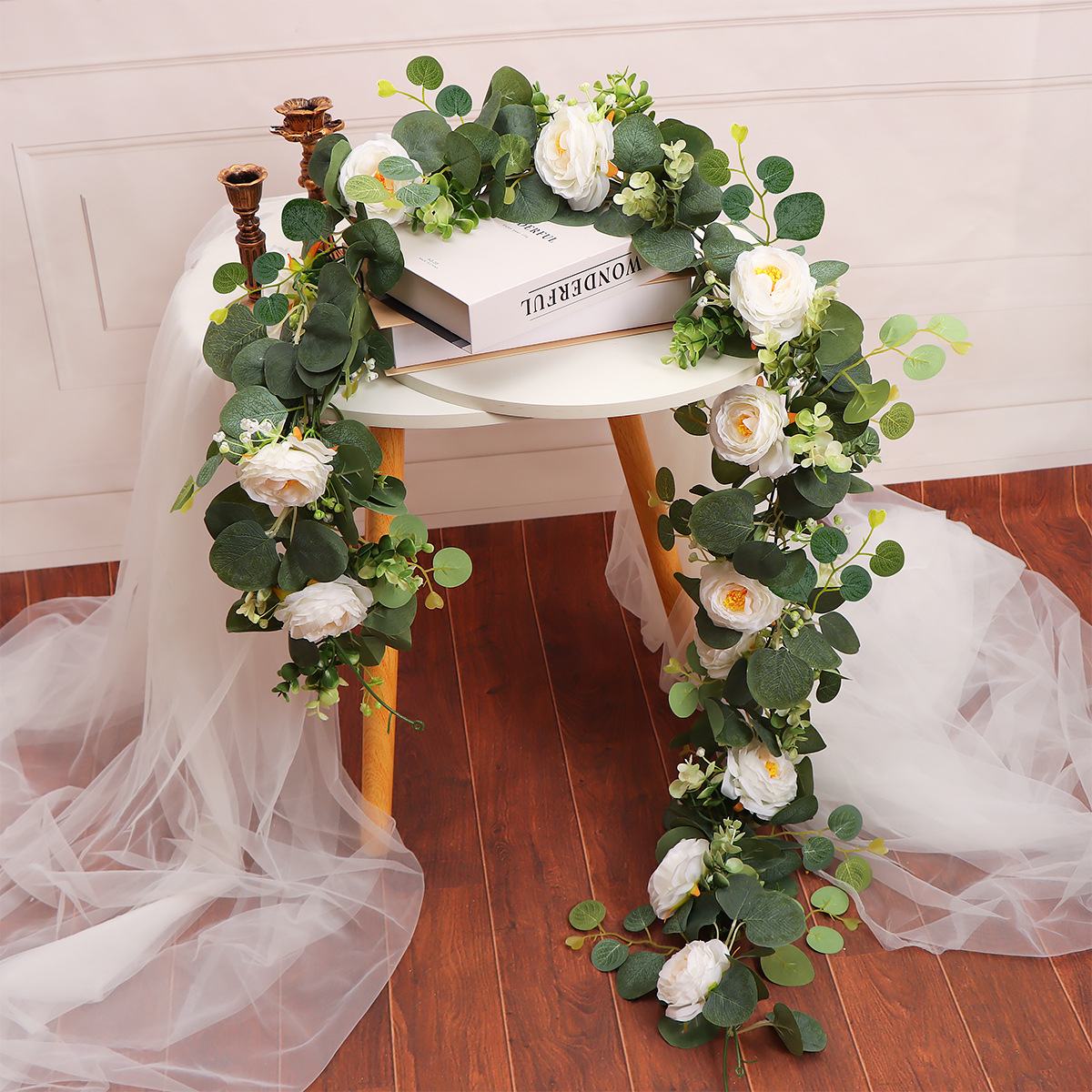 Cross-border simulation vine eucalyptus leaves eucalyptus rattan home wedding simulation green plant dining table decoration simulation rattan