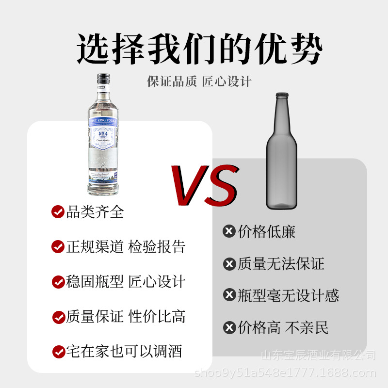 Foreign Wine Vodka Water of Life Spirits Cocktail Base Wine Original Flavor 40 Degrees 700ml Bar Spot Manufacturer