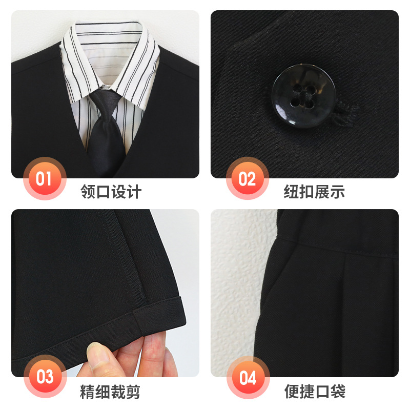 Children's Suits, Boys' Spring and Summer Casual and Handsome Vest Sets, Flower Girl's One-Year-Old Dress, Boy's Host Photography Performance Clothing