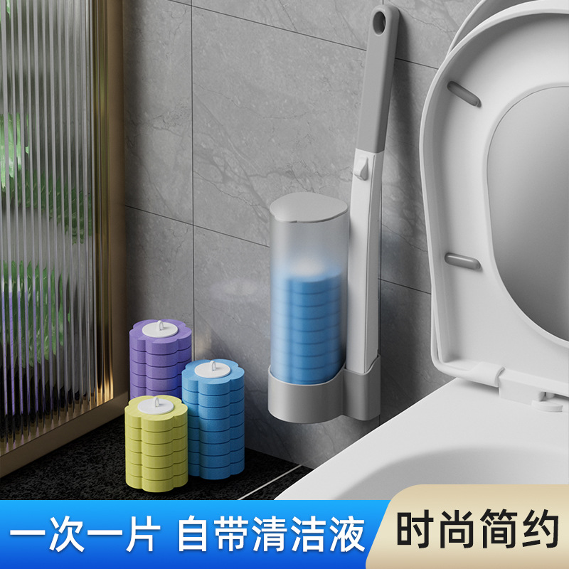 Одноразовая щетка для унитаза, выбрасываемая щетка для уборки туалета