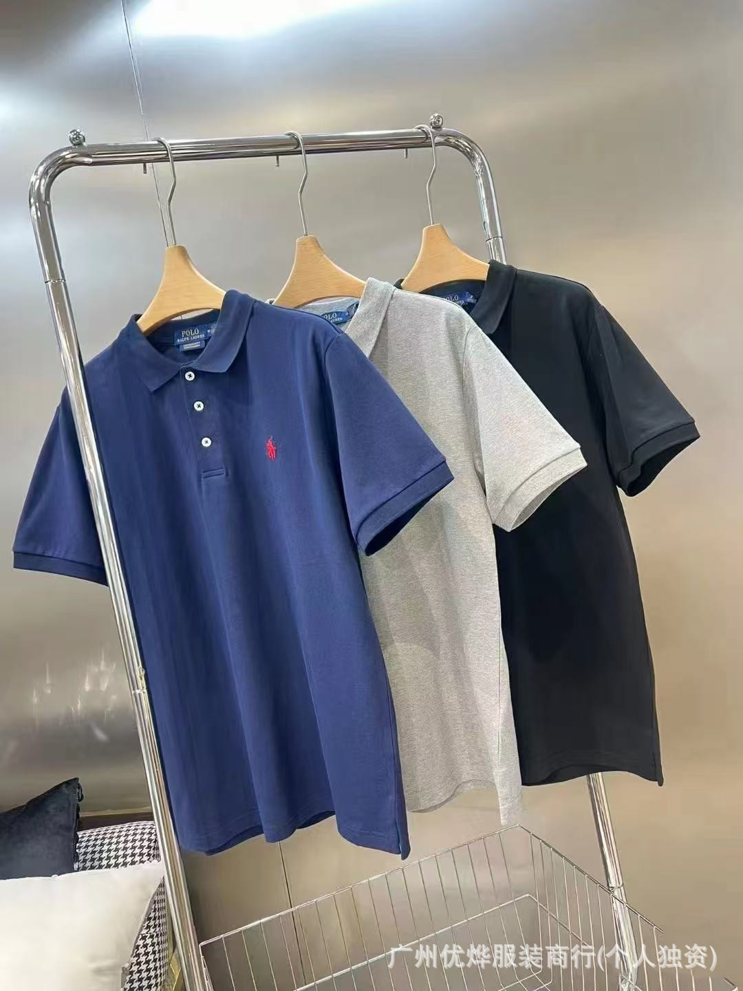 Летняя новая футболка поло с вышивкой для мужчин и женщин, casual, короткий рукав, бизнес, с воротником, хлопок