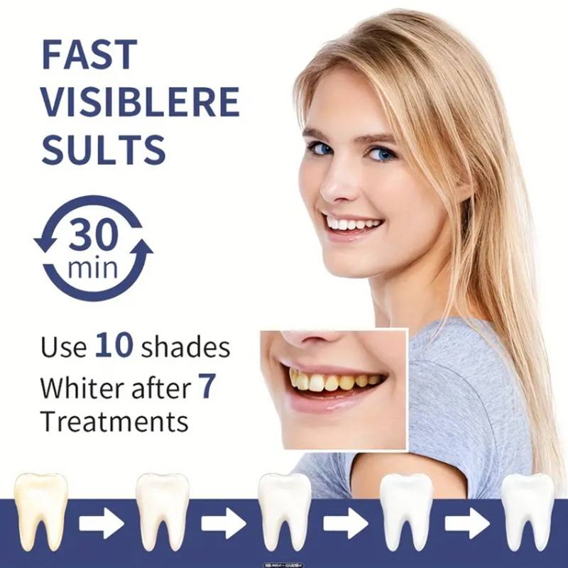 Pap Non-Passing Whitening Toothpaste 9D Dry Patch White Tooth Whitening Patch Dazzling White Tooth Film 14 Bags Overseas Whitening