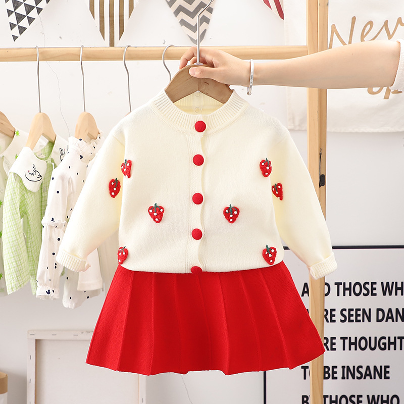 A generation of hair [Jin Yong] girls' sweater cardigan children's sweater women's treasure foreign-air two-piece set