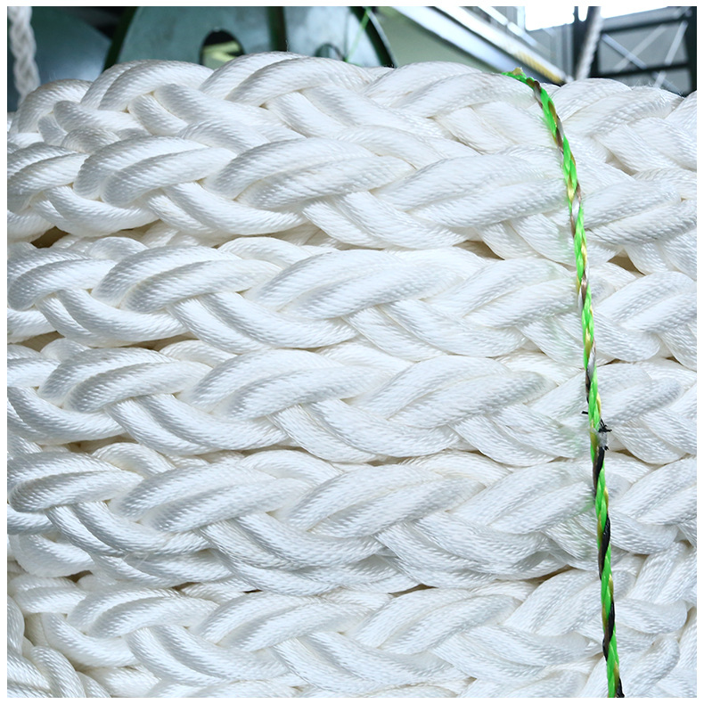 Eight-strand marine cable wear-resistant nylon rope super tensile thick rope throwing rope filament binding pp rope anchor rope