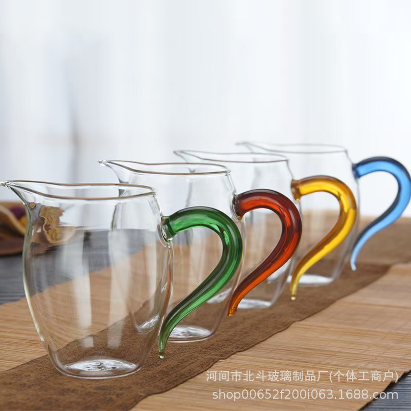 Glass Fair Cup Japanese-Style Eagle-Beak Tea Sea Transparent Glass Tea Dispenser Handmade Small Dehua County Exquisite Fair Cup