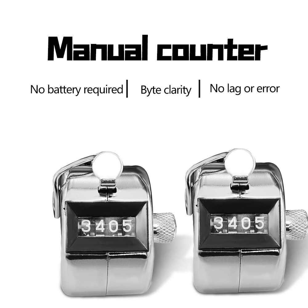 5204 Metal Knob Metal Shell Four-Digit Display 9999 Counting Machine Mechanical Counter Counting Machine