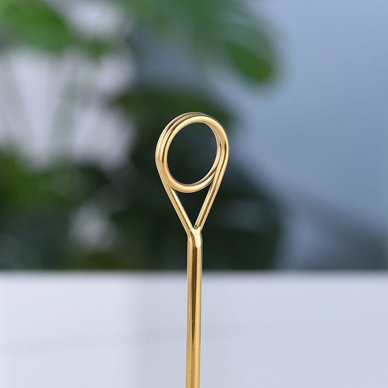 Stainless Steel Plate Rack Round Hotel Seat Card Desk Number Plate Price Dining Table Card Menu Clip Number Clip Wedding Sign