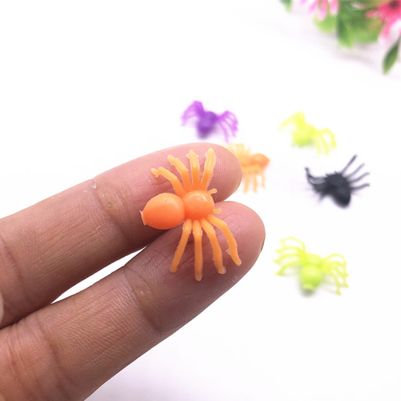 Fake little spider Halloween small toy luminous black multi-color mini cotton simulation little spider 3 specifications
