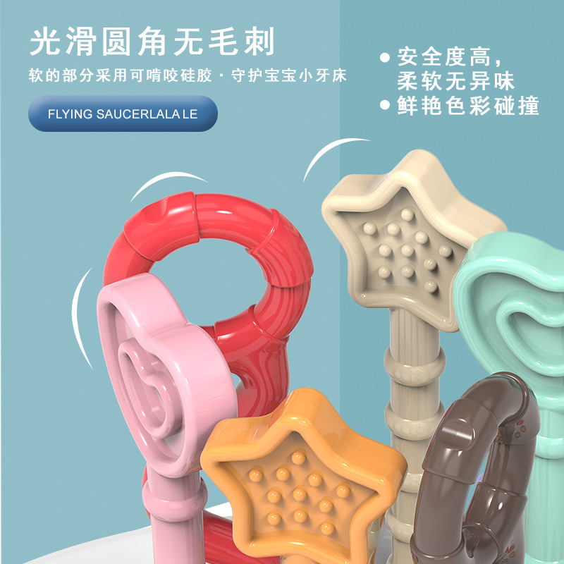 New children's finger pull fun press grip exercise baby baby flying saucer smoke toy